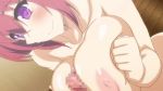  10s 1girl animated animated_gif areolae blush breast_press breasts huge_breasts nipples nude paizuri pink_pineapple real_eroge_situation! seven_(animation_studio) smile 