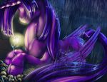  2014 cloud crying cutie_mark equine feathered_wings feathers female feral flower friendship_is_magic fur glowing hair horn mammal multicolored_hair my_little_pony outside plant purple_feathers purple_fur purple_hair raining solo tears twilight_sparkle_(mlp) viwrastupr water wet_hair winged_unicorn wings 