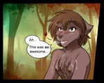  &lt;3 after_sex anthro areola bedroom_eyes blush breasts brown_eyes brown_fur brown_hair canine cheek_tuft chest_tuft comic cum cum_drip cum_drool cum_in_hair cum_in_mouth cum_inside cum_on_arm cum_on_breasts cum_on_face cum_on_tongue cum_splatter cum_string detailed_background dialogue digital_media_(artwork) dripping drooling ears_back edit english_text female forest fur hair half-closed_eyes keidran mammal messy natani nipples nude nude_edit open_mouth outside panting saliva seductive shaded short_hair shoulder_tuft solo speech_bubble teeth text tom_fischbach tomboy tongue tree tuft twokinds wolf 