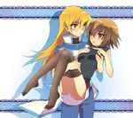  blonde_hair brown_hair genderswap meimone obelisk_blue_uniform panties school_uniform short_hair tenjouin_asuka underwear yu-gi-oh! yuu-gi-ou_gx yuuki_juudai 