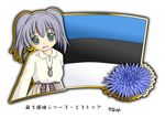  1girl estonia estonian_flag flag murakami_senami necklace 