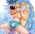  anal anal_penetration big_breasts blue_eyes breasts duo fangs female feral fin gyarados hair human inverted_nipples male male/female mammal misty_(pok&eacute;mon) nintendo nipples orange_hair penetration pok&eacute;mon pok&eacute;mon_trainer purple_eyes pussy size_difference spread_legs spreading tongue tongue_out video_games water xinaelle 