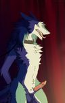  balls bound collar erection hands_behind_back leash male nehmen nude on_display penis saggy_balls sergal sidgi solo 