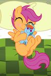  2016 cub equine feathered_wings feathers female feral friendship_is_magic fur hair hi_res hooves horse mammal multicolored_hair my_little_pony nude orange_feathers pegasus pony purple_hair pussy rainbow_dash_(mlp) sasukex125 scootaloo_(mlp) smile solo wings young 