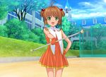  brown_hair card_captor_sakura cheerleader kinomoto_sakura loli moonknives 