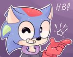  ambiguous_gender anthro fan_character grin hedgehog lbphm5 littlebigplanet mammal one_eye_closed simple_background solo sonic_(series) star wink 