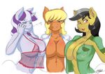 2016 anthro big_breasts breasts cleavage clothed clothing daring_do_(mlp) earth_pony equine female friendship_is_magic group horn horse huge_breasts mammal ms_harshwhinny_(mlp) my_little_pony pegasus pony the-unicorn-lord twilight_velvet_(mlp) unicorn wings 