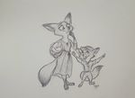  2016 anthro canine child disney female fox male mammal nick_wilde taylorillustrated young zootopia 