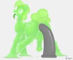  anal anal_masturbation anal_penetration balls bubble cleateater dildo dripping equine feral friendship_is_magic fuck_muck glans goo green_eyes hair half-erect horse male mammal masturbation my_little_pony open_mouth penetration penis pony precum sex_toy shiny simple_background slime tongue wet white_background 