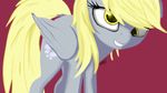  blonde_hair cutie_mark derpy_hooves_(mlp) equine feathered_wings feathers female friendship_is_magic grey_feathers hair jbond mammal my_little_pony pegasus purple_background signature simple_background solo wings yellow_eyes 