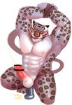  anthro armpits balls bdsm bondage bound cum dildo erection feline iceman1984 leopard male mammal muscular penis sex_toy snow_leopard tai_lung 