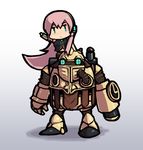  blueberry_(5959) chibi chrono_trigger crossover long_hair megurine_luka namesake parody pink_hair robo standing thighhighs vocaloid 