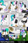  2016 anal anal_penetration anthro anthrofied areola big_breasta breasts broken_horn cervine clothing collar comic cutie_mark dialogue elbow_gloves english_text equine fall_of_equestria female friendship_is_magic gloves horn lactating leash legwear male mammal milk my_little_pony nipples nude penetration ponkpank princess_celestia_(mlp) pussy reindeer rubber shackles stockings text vollar winged_unicorn wings 