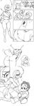  alien beak bed big_breasts black_and_white blush breasts butt cartoon_network centipeetle cleavage clothed clothing female gem_(species) hair human humanoid male mammal monochrome monstrous_humanoid seductive smile steven_quartz_universe steven_universe sweat television unknown_artist 