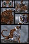  2016 anthro claws feline male mammal muscular stripes tiger transformation weretiger 
