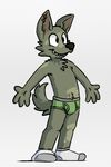  anthro briefs bulge canine clothing happy legwear male mammal piercing smile socks teeth thesepantsdontfit underwear wolf 