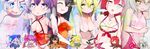  ^_^ ahoge aisha_(elsword) ara_han bikini black_hair blue_eyes breasts character_doll chiliarch_(elsword) ciel_(elsword) closed_eyes code:_battle_seraph_(elsword) crimson_avenger_(elsword) dimension_witch_(elsword) dreadlord_(elsword) dripping elesis_(elsword) elsword eve_(elsword) flat_chest flower food green_eyes green_hair grey_hair hair_flower hair_ornament hairclip handheld_game_console heart heart-shaped_pupils horns jewelry large_breasts lavender_hair long_hair luciela_r._sourcream morino_donguri multiple_girls necklace one-piece_swimsuit open_mouth orange_eyes popsicle purple_eyes purple_hair red_eyes red_hair rena_(elsword) sakra_devanam_(elsword) side_ponytail smile string_bikini swimsuit symbol-shaped_pupils tail twintails wind_sneaker_(elsword) yellow_eyes 