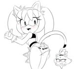  2016 anthro blaze_the_cat blush butt cat clothing duo feline female fur hair hearlesssoul honey_the_cat looking_back mammal open_mouth panties presenting skirt smile solo_focus sonic_(series) teeth thumbs_up underwear upskirt video_games 