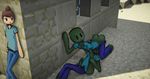  69_position butt crossgender human lying male male/male mammal minecraft oral penis qwertyas1 sex steve undead video_games zombie 