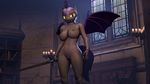  2016 3d_(artwork) anthro anthrofied armor bat_pony bench big_breasts book bookcase breasts candle claws cutie_mark digital_media_(artwork) equine female friendship_is_magic helmet holding_object inside looking_at_viewer mammal melee_weapon my_little_pony navel nipples nude open_mouth pussy royal_guard_(mlp) shining_armor_(mlp) smile solo source_filmmaker standing sword thestral weapon wings yamimarik1994 yellow_eyes 