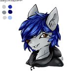  avatar_(disambiguation) canine clothing color_reference dog fan_character hoodie jewelry looking_at_viewer mammal necklace palette portrait scratche_aux smile solo sweater wolf 