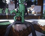  anal anal_penetration balls creeper cum enderman interspecies male male/male minecraft open_mouth orgasm penetration penis qwertyas1 sitting video_games 