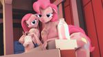  2016 3d_(artwork) alternate_species animal_genitalia anthro anthrofied big_breasts big_butt blue_eyes bovine breasts butt cutie_mark digital_media_(artwork) duo equine female friendship_is_magic hair hybrid indigosfm long_hair mammal my_little_pony nude pink_hair pinkamena_(mlp) pinkie_pie_(mlp) 