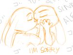  alec8ter anthro disney drawpile duo eyes_closed female female/female judy_hopps kissing lagomorph mammal rabbit selfcest sketch square_crossover text zootopia 