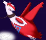  2016 collar dragon dragon_type feathers female feral flying latias latiheart leash legendary_pok&eacute;mon nintendo nude open_mouth pok&eacute;mon psychic_type pussy pussy_juice simple_background solo tongue video_games white_feathers wings yellow_eyes 