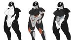  abs anthro armor big_breasts breasts cetacean dc_comics female mammal marine methados no_irises orca orca_(batman) simple_background solo whale white_background 