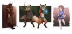 anthro archery canine chibi clothed clothing crossed_arms fangs female fox gun hitmore invalid_tag looking_at_viewer magic male mammal multiple_images ranged_weapon rifle simple_background smile standing teeth weapon 