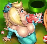  2016 aaaninja anthro balls big_breasts blonde_hair bowser breasts clothing cock_ring crown dress duo erection faceless_male fellatio female hair hair_over_eye huge_breasts human human_on_anthro humanoid_penis interspecies kneeling koopa lipstick male male/female mammal mario_bros nintendo open_mouth oral penis rosalina_(mario) scalie sex solo_focus super_mario_galaxy vein video_games 