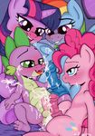  cum friendship_is_magic kyokimute male my_little_pony pinkie_pie_(mlp) rainbow_dash_(mlp) spike_(mlp) twilight_sparkle_(mlp) 