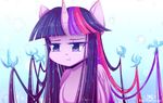  avian beak bird close-up equine female friendship_is_magic hair hi_res horn horse long_hair mammal multicolored_hair my_little_pony pastelmistress pink_hair pony pouting purple_body purple_eyes purple_hair royalty simple_background solo twilight_sparkle_(mlp) winged_unicorn wings 