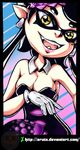  2016 big_breasts black_hair blush breasts callie_(splatoon) clothing ear_piercing female hair humanoid inkling nintendo piercing pointy_ears simple_background smile solo splatoon squid_sisters_(splatoon) sruto tentacle_hair tentacles video_games 