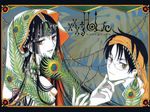  clamp feathers glasses headdress ichihara_yuuko watanuki_kimihiro xxxholic 