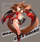  bare_shoulders boots breasts brown_eyes brown_hair china_dress chinese_clothes detached_sleeves dress guilty_gear hair_ornament highres karukan_(monjya) kuradoberi_jam large_breasts long_hair open_mouth panties skirt solo underwear very_long_hair 