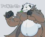  bear belly biceps black_fur brown_fur bulky chub fur invalid_tag kenailykos mammal musclechub musclegut muscular nintendo overweight panda pangoro pecs pectoral pok&eacute;mon slightly_chubby video_games white_fur 