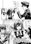 :d admiral_(kantai_collection) ashigara_(kantai_collection) blush comic commentary_request gloves greyscale haguro_(kantai_collection) hair_ornament hairband hairclip hat holding kantai_collection long_hair military military_uniform minimaru monochrome myoukou_(kantai_collection) naval_uniform open_mouth peaked_cap poke_ball pokemon short_hair smile so_moe_i'm_gonna_die! sugar sweat tears translated uniform vomiting 
