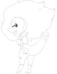  1_eye alien beak black_and_white breasts cartoon_network centipeetle female gem_(species) hair hoshime humanoid looking_back monochrome monstrous_humanoid open_mouth smile smut-valerian solo steven_universe 