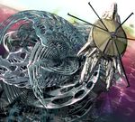  alien bad_id bad_pixiv_id commentary flying liquid monster no_humans ocean scenery science_fiction solaris_(copyright) solaris_ocean tanokura_mon 