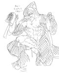  abs anthro athletic big_penis cetacean cum cum_on_ground cum_on_penis dark_skin erection fin glans japanese japanese_text kuroma looking_at_penis male mammal marine muscular nude orca penis sketch solo text tongue translation_request whale 