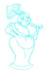  anthro avian big_breasts breasts cleavage clothed clothing huge_breasts overweight pavita_pechugona 
