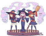  &gt;_&lt; 3girls animated animated_gif female little_witch_academia multiple_girls 