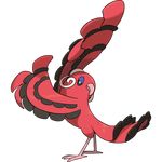  avian bird black_feathers feathers nintendo official_art oricorio pok&eacute;mon red_feathers video_games 
