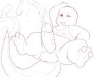  alternate_version_available anthro balls barefoot bottomless bumped_penis charmander clothed clothing cum cumshot erection eroborus fan_character front_view hadou hands-free humanoid_penis line_art looking_pleasured monochrome nintendo open_mouth orgasm penis pok&eacute;mon raised_arm reclining scalie shirt sitting spread_legs spreading sweat tank_top toe_curl vein veiny_penis video_games 