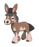  donkey gen_7_pokemon mudbray no_humans official_art pokemon pokemon_(creature) simple_background solo white_background 