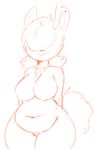 2016 anthro bat belly breasts canine chest_tuft dog ear_piercing featureless_breasts female hair hair_over_eyes hybrid mammal mulu navel nude piercing pussy simple_background slightly_chubby tacdoodles teeth thick_thighs tuft wide_hips 