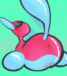  anus butt dovne female looking_at_viewer looking_back nintendo pok&eacute;mon porygon2 pussy raised_tail solo source_request video_games 