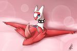  2016 blush collar dickgirl dragon erection feathers female feral hi_res intersex latias legendary_pok&eacute;mon looking_at_viewer nintendo penis pok&eacute;mon presenting shikaro simple_background smile solo spiked_collar spikes video_games white_feathers 